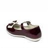 Chaussures enfants petits 51c vernis bordeaux+blanc