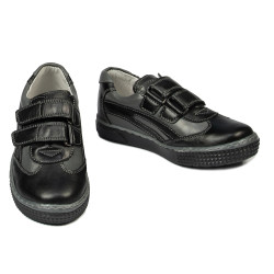 Chaussures enfants petits 16c noir+gris