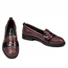 Chaussures décontractées/élégantes femme 6037 bordeaux perle combiné