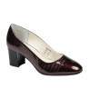 Chaussures élégantes femme 1268 vernis bordeaux