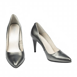 Chaussures élégantes femme 1246 gris métallisé