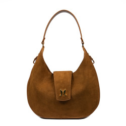 Sac à main femme en bandoulière 036g suède marron