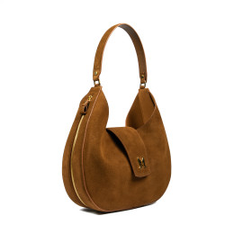 Sac à main femme en bandoulière 036g suède marron