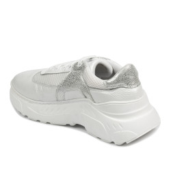 Baskets femme 6015 blanc nacré combiné