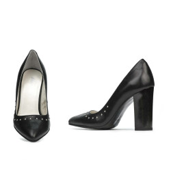 Chaussures élégantes femme 1275 noir satiné
