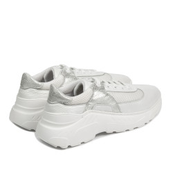 Baskets femme 6015 blanc nacré combiné