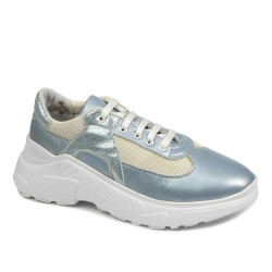 Baskets femme 6015 bleu nacré combiné