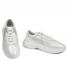 Baskets femme 6015 blanc nacré combiné