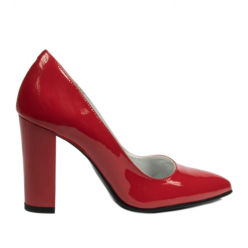 Chaussures élégantes femme 1261 vernis rouge