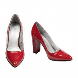 Chaussures élégantes femme 1261 vernis rouge