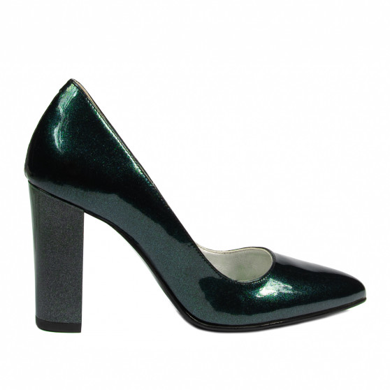 Chaussures élégantes femme 1261 vernis vert nacré
