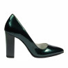 Chaussures élégantes femme 1261 vernis vert nacré