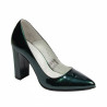 Chaussures élégantes femme 1261 vernis vert nacré