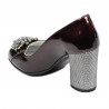 Chaussures élégantes femme 1272 vernis bordeaux