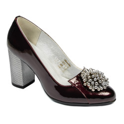 Chaussures élégantes femme 1272 vernis bordeaux
