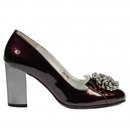 Chaussures élégantes femme 1272 vernis bordeaux
