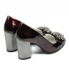 Chaussures élégantes femme 1272 vernis bordeaux