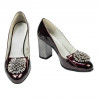 Chaussures élégantes femme 1272 vernis bordeaux