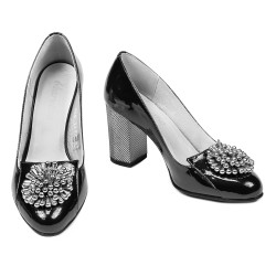 Chaussures élégantes femme 1272 vernis noir