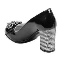 Chaussures élégantes femme 1272 vernis noir