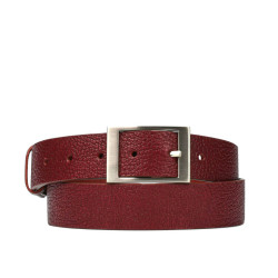 Ceinture femme 10m cuir rouge