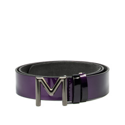 Ceinture femme 17-2m vernis violet+noir