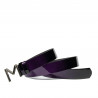 Ceinture femme 17-2m vernis violet+noir
