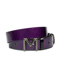 Ceinture femme 17-2m vernis violet+noir