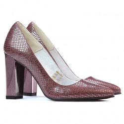 Chaussures élégantes femme 1261 python bordeaux