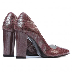 Chaussures élégantes femme 1261 python bordeaux