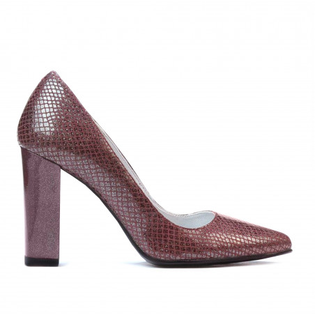 Chaussures élégantes femme 1261 python bordeaux