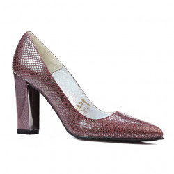 Chaussures élégantes femme 1261 python bordeaux
