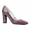 Chaussures élégantes femme 1261 python bordeaux