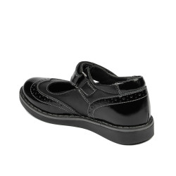 Chaussures petits enfants 56c vernis noir combiné