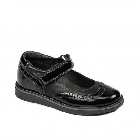 Chaussures petits enfants 56c vernis noir combiné