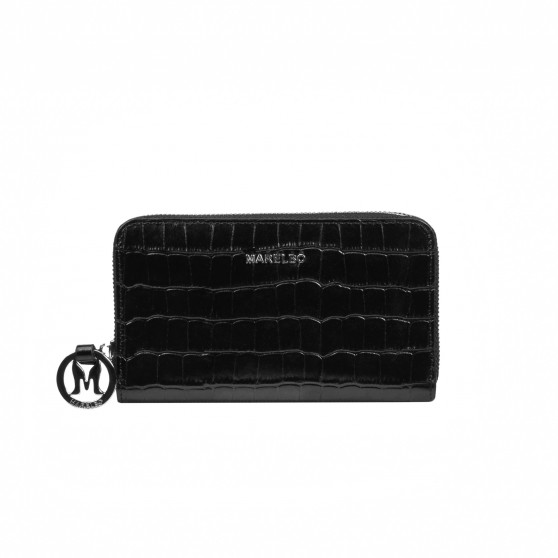 Portefeuille femme 204g 01 croco noir Portefeuille femme 204g 01 croco noir