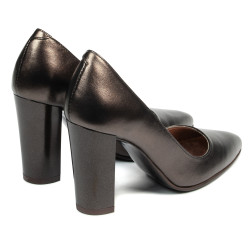 Chaussures élégantes femme 1261 marron nacré