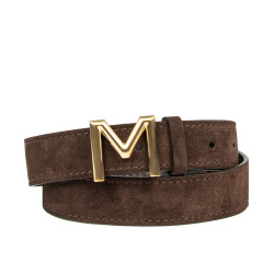 Ceinture femme 13mc café velours