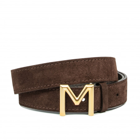 Ceinture femme 13mc café velours