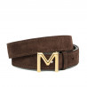 Ceinture femme 13mc café velours
