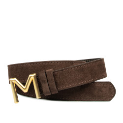 Ceinture femme 13mc café velours