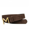 Ceinture femme 13mc café velours