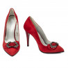 Chaussures élégantes femme 1279 rouge antilope