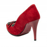 Chaussures élégantes femme 1279 rouge antilope