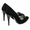 Chaussures élégantes femme 1279 noir antilope