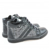 Bottes enfants 3213 vernis noir+gris
