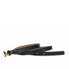 Ceinture femme 42cm noir caviar