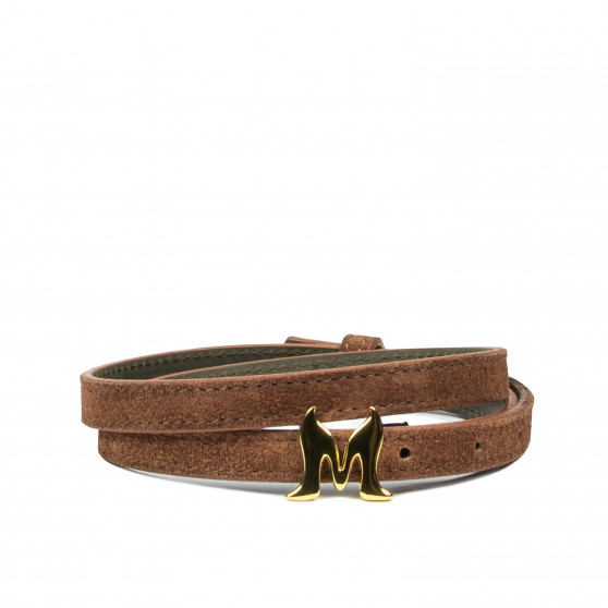 Ceinture femme 42cm suède marron