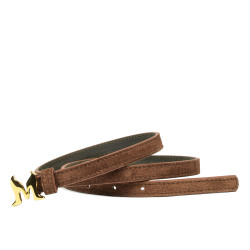 Ceinture femme 42cm suède marron