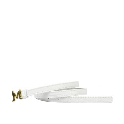 Ceinture femme 42cm croco blanc
